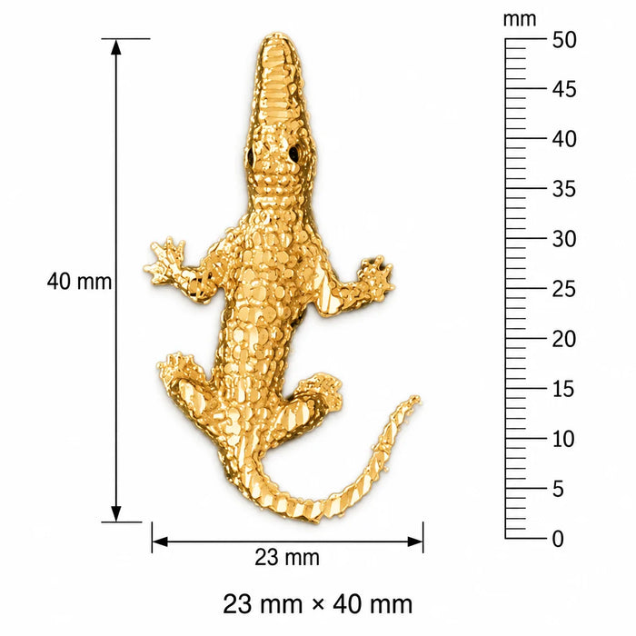 Alligator Crocodile Charm Pendant 14k Gold (6 Grams) Yellow Gold 14k