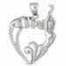 Angel Heart Charm Pendant 14k Gold (2.5 Grams) White Gold 14k