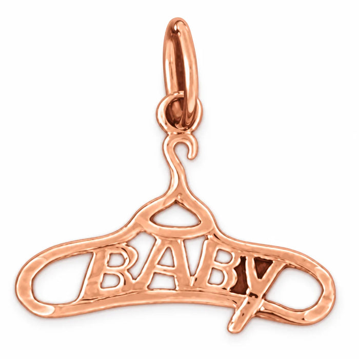 Baby Hanger Charm Pendant 14k Gold Rose Gold 14k