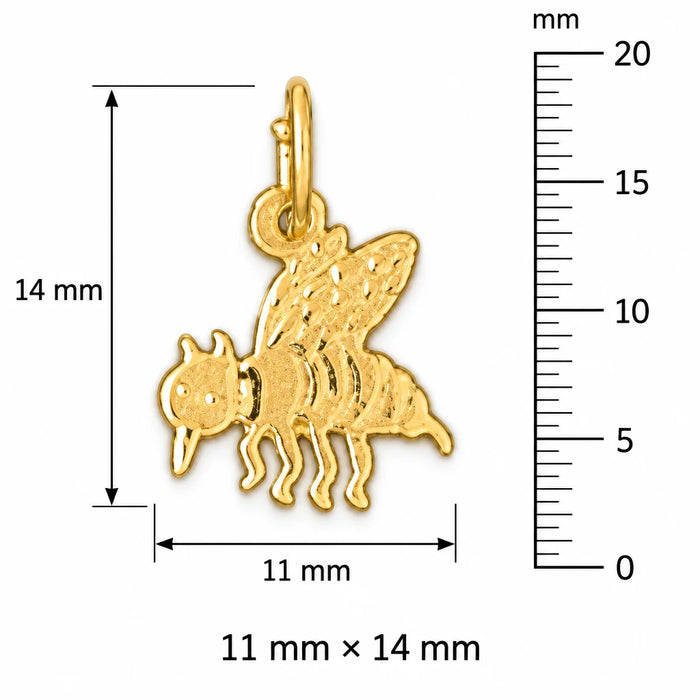 Bee Charm Pendant 14k Gold (0.6 Grams) Yellow Gold 14k