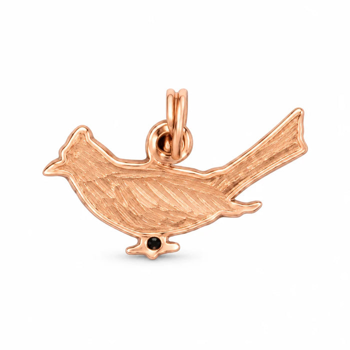 Bird Charm Pendant 14k Gold (0.5 Grams) Rose Gold 14k