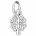 Black Club Suit Charm Pendant 14k Gold (0.4 Grams) White Gold 14k