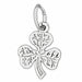 Black Club Suit Charm Pendant 14k Gold (0.5 Grams) White Gold 14k