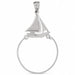 Boat Charm Holder Charm Pendant 14k Gold White Gold 14k