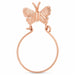 Butterfly Charm Holder Charm Pendant 14k Gold (1.6 Grams) Rose Gold 14k