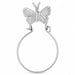 Butterfly Charm Holder Charm Pendant 14k Gold (1.6 Grams) White Gold 14k