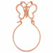 Butterfly Charm Holder Charm Pendant 14k Gold (1.7 Grams) Rose Gold 14k