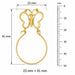 Butterfly Charm Holder Charm Pendant 14k Gold (1.7 Grams) Yellow Gold 14k