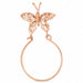 Butterfly Charm Holder Charm Pendant 14k Gold Rose Gold 14k