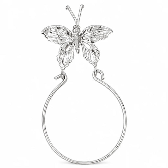 Butterfly Charm Holder Charm Pendant 14k Gold White Gold 14k
