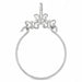 Butterfly Charm Holder Charm Pendant 14k Gold (1 Gram) White Gold 14k