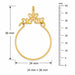 Butterfly Charm Holder Charm Pendant 14k Gold (1 Gram) Yellow Gold 14k