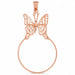 Butterfly Charm Holder Charm Pendant 14k Gold (2.3 Grams) Rose Gold 14k
