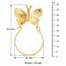 Butterfly Charm Holder Charm Pendant 14k Gold (3.2 Grams) Yellow Gold 14k