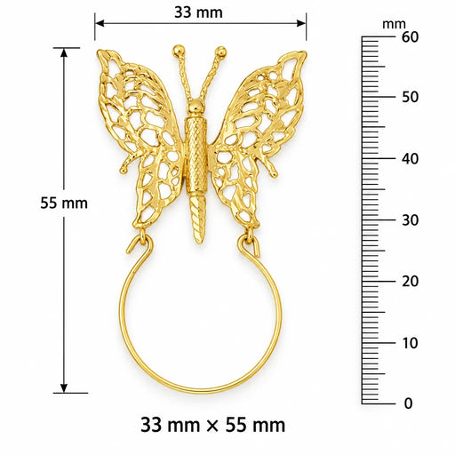 Butterfly Charm Holder Charm Pendant 14k Gold (6.5 Grams) Yellow Gold 14k