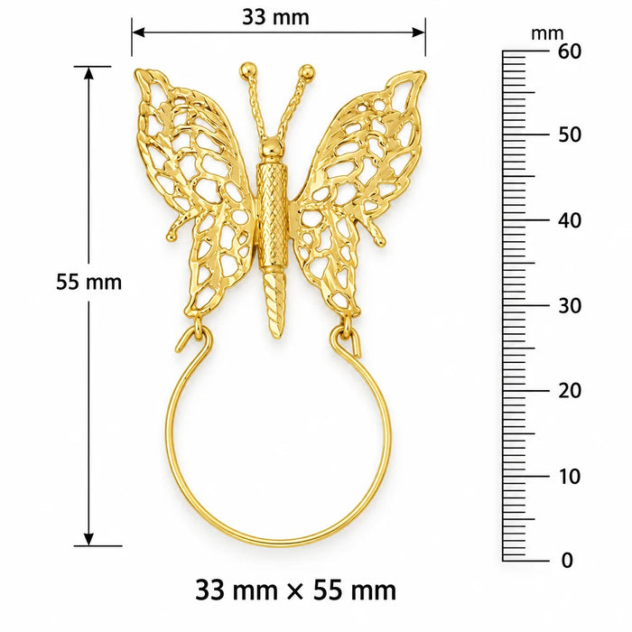 Butterfly Charm Holder Charm Pendant 14k Gold (6.5 Grams) Yellow Gold 14k
