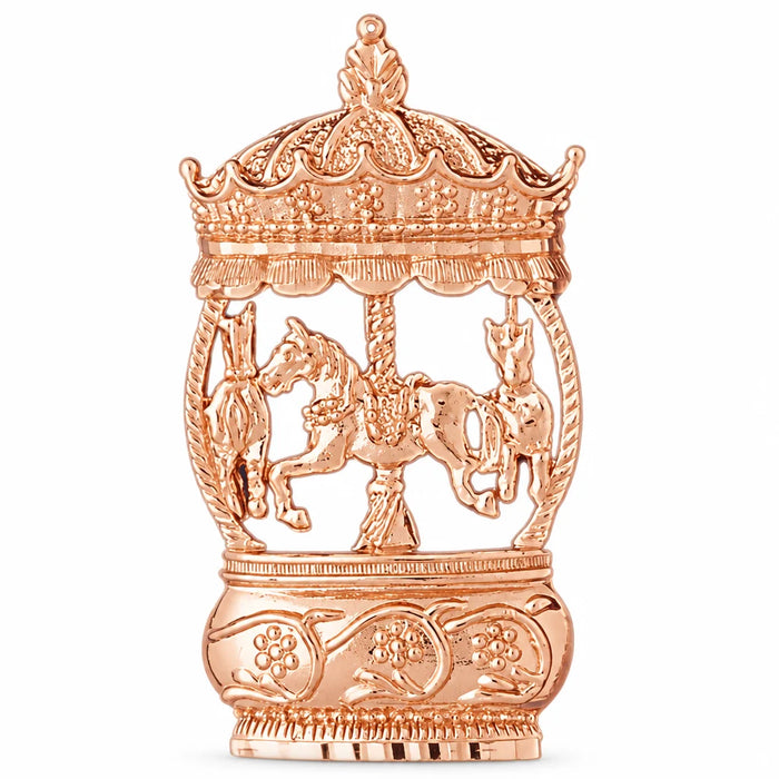Carousel Horses Charm Pendant 14k Gold Rose Gold 14k
