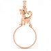 Cat Charm Holder Charm Pendant 14k Gold Rose Gold 14k