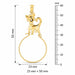 Cat Charm Holder Charm Pendant 14k Gold Yellow Gold 14k