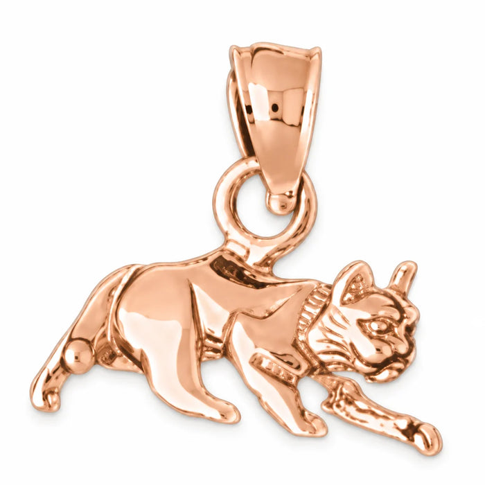 Cat Charm Pendant 14k Gold (2.1 Grams) Rose Gold 14k