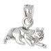 Cat Charm Pendant 14k Gold (2.1 Grams) White Gold 14k