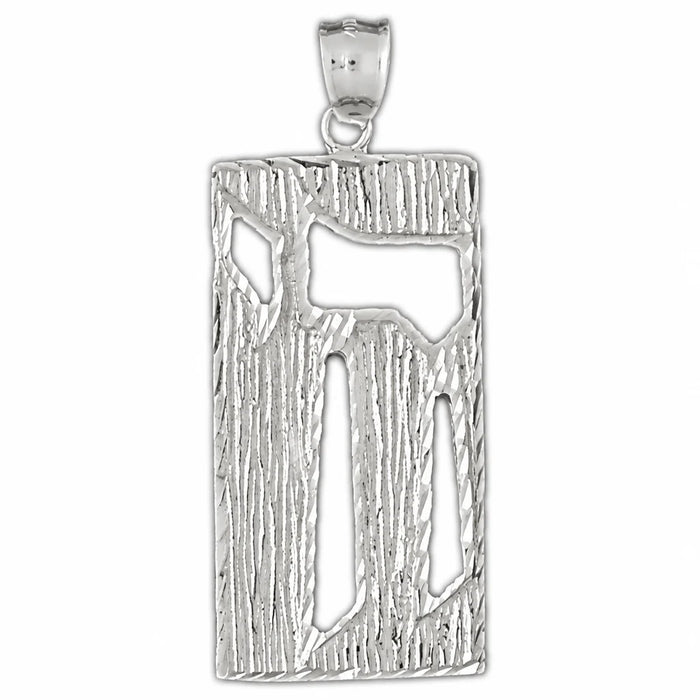 Chai Charm Pendant 14k Gold (8.4 Grams) White Gold 14k