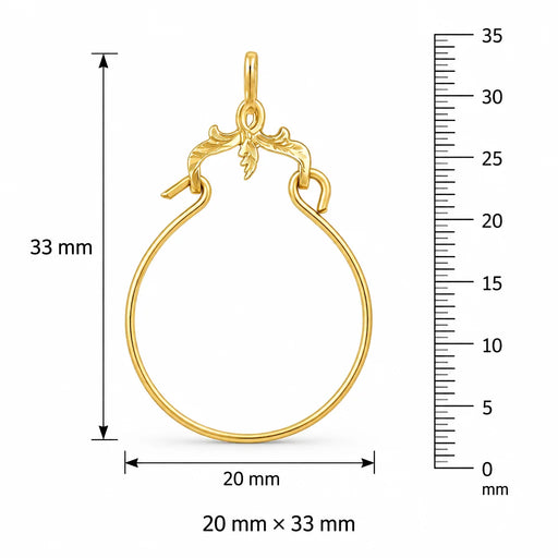 Charm Holder Charm Pendant 14k Gold (0.8 Grams) Yellow Gold 14k