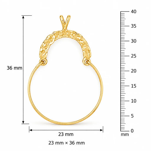 Charm Holder Charm Pendant 14k Gold (1.1 Grams) Yellow Gold 14k