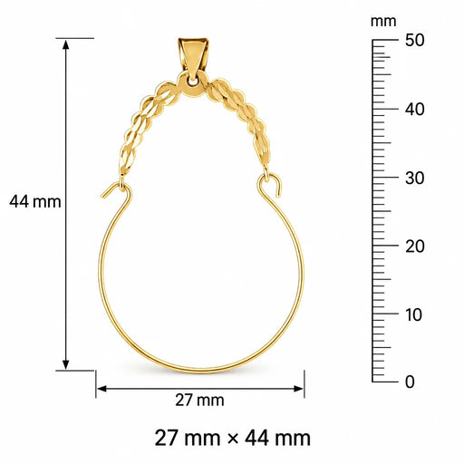 Charm Holder Charm Pendant 14k Gold (1.3 Grams) Yellow Gold 14k