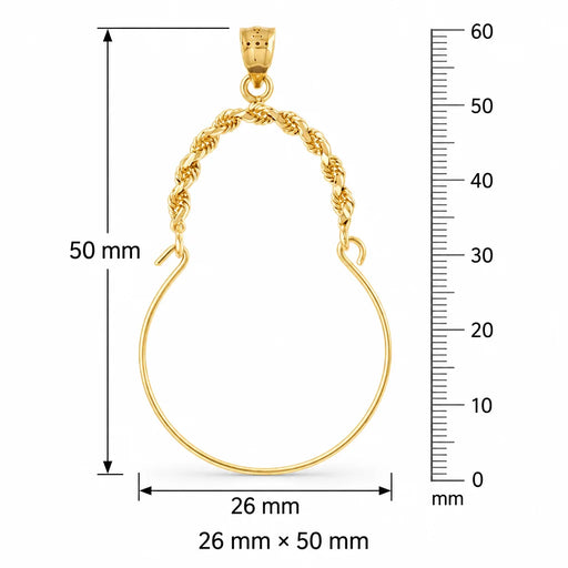 Charm Holder Charm Pendant 14k Gold (1.8 Grams) Yellow Gold 14k