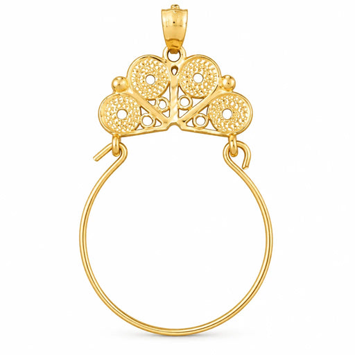 Charm Holder Charm Pendant 14k Gold Yellow Gold 14k