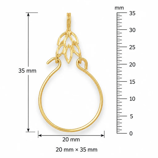 Charm Holder Charm Pendant 14k Gold (1 Gram) Yellow Gold 14k