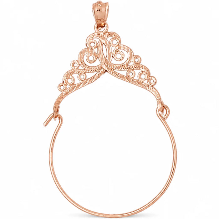 Charm Holder Charm Pendant 14k Gold (2.1 Grams) Rose Gold 14k