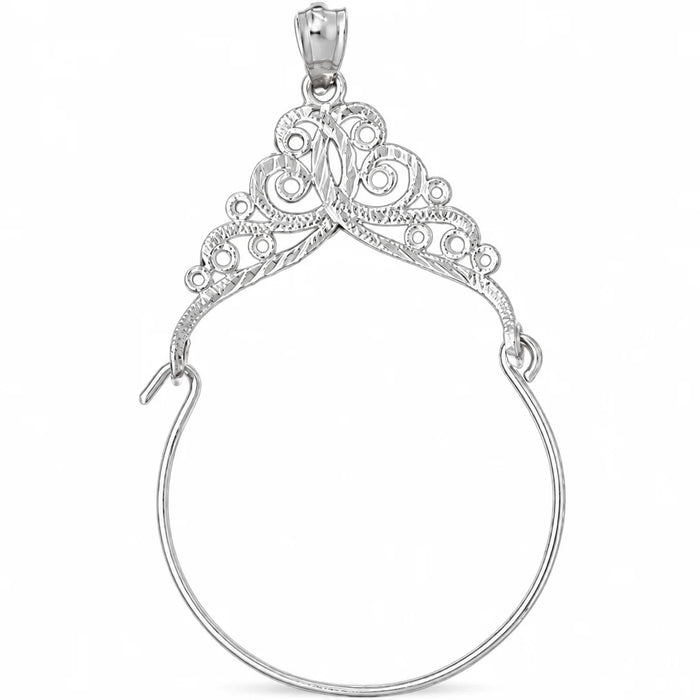 Charm Holder Charm Pendant 14k Gold (2.1 Grams) White Gold 14k