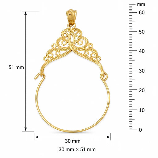 Charm Holder Charm Pendant 14k Gold (2.1 Grams) Yellow Gold 14k