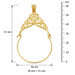 Charm Holder Charm Pendant 14k Gold (2.1 Grams) Yellow Gold 14k