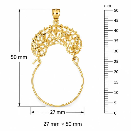 Charm Holder Charm Pendant 14k Gold (2.8 Grams) Yellow Gold 14k