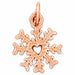 Christmas Snowflake Charm Pendant 14k Gold (0.4 Grams) Rose Gold 14k