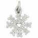 Christmas Snowflake Charm Pendant 14k Gold (0.4 Grams) White Gold 14k