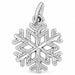 Christmas Snowflake Charm Pendant 14k White Gold White Gold 14k