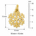 Christmas Snowflake Charm Pendant 14k White Gold Yellow Gold 14k