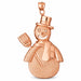 Christmas Snowman Charm Pendant 14k Gold (8.2 Grams) Rose Gold 14k