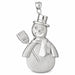 Christmas Snowman Charm Pendant 14k Gold (8.2 Grams) White Gold 14k