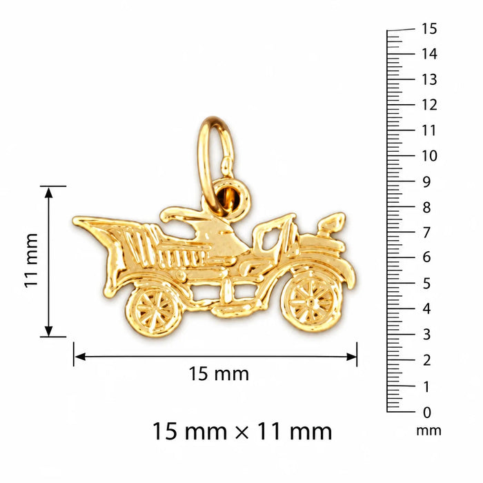 Classic Car Charm Pendant 14k Gold (0.5 Grams) Yellow Gold 14k