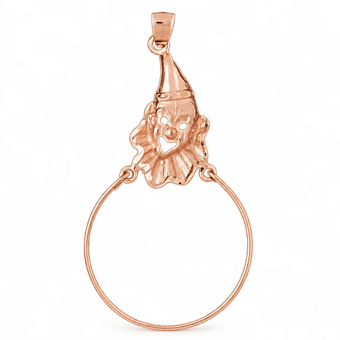 Clown Charm Holder Charm Pendant 14k Gold Rose Gold 14k