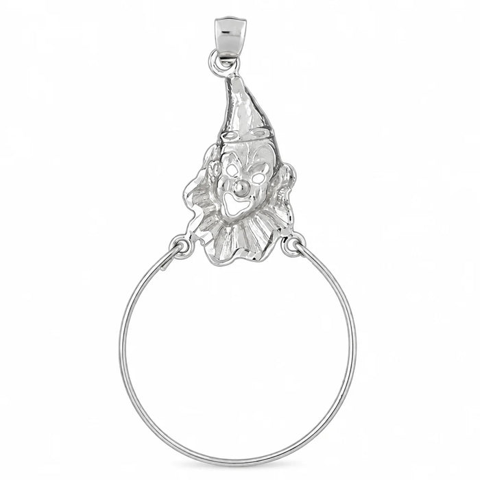 Clown Charm Holder Charm Pendant 14k Gold White Gold 14k