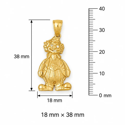 Clown Charm Pendant 14k Gold (6.8 Grams) Yellow Gold 14k