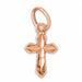 Cross Charm Pendant 14k Gold (0.3 Grams) Rose Gold 14k
