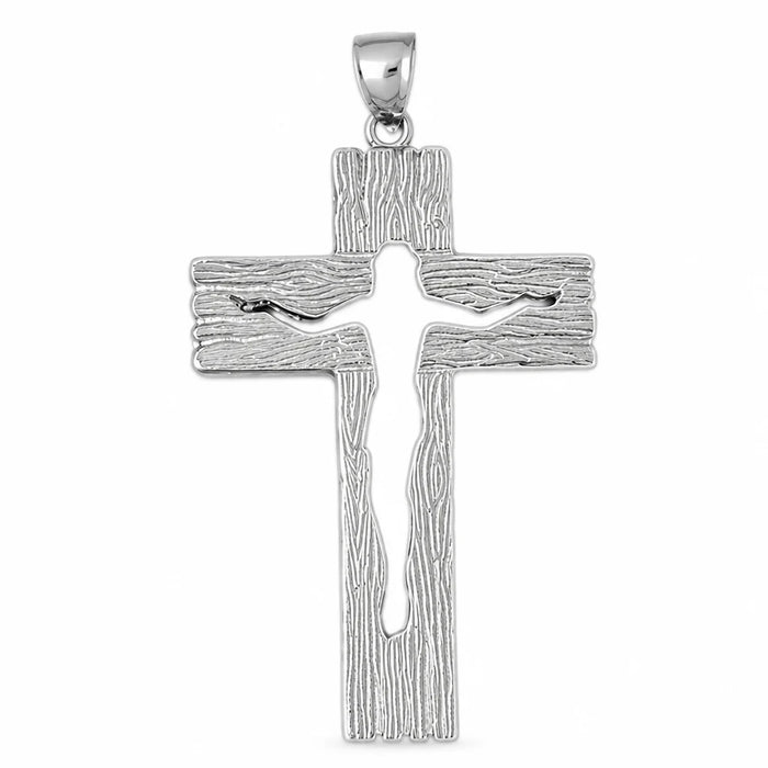 Cross Charm Pendant 14k Gold (10.1 Grams) White Gold 14k