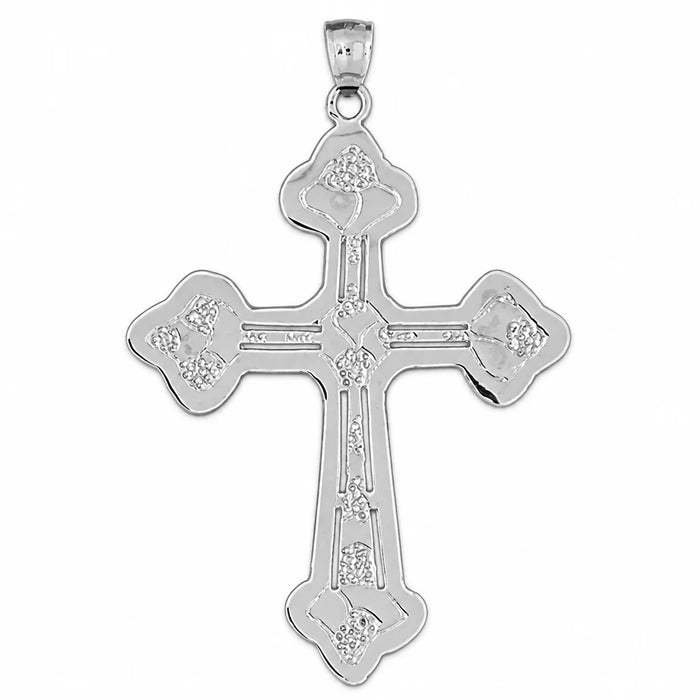 Cross Charm Pendant 14k Gold (10.4 Grams) White Gold 14k